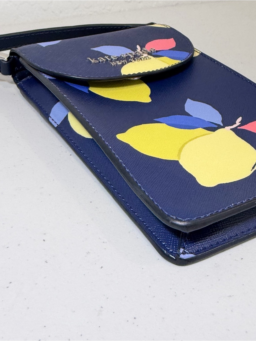 Kate Spade Cameron Lemon Zest North South Flap Phone Crossbody - Picture 7 of 13